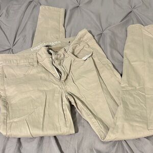 American Eagle Outfitters Women's Beige Skinny Jeans
